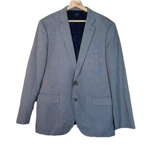 J Crew Ludlow Cotton Sport Coat Blazer 44R Mens Gray Two Button‎ Suit Jacket